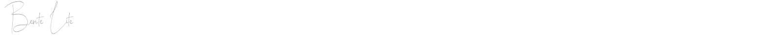Bente Lite font preview